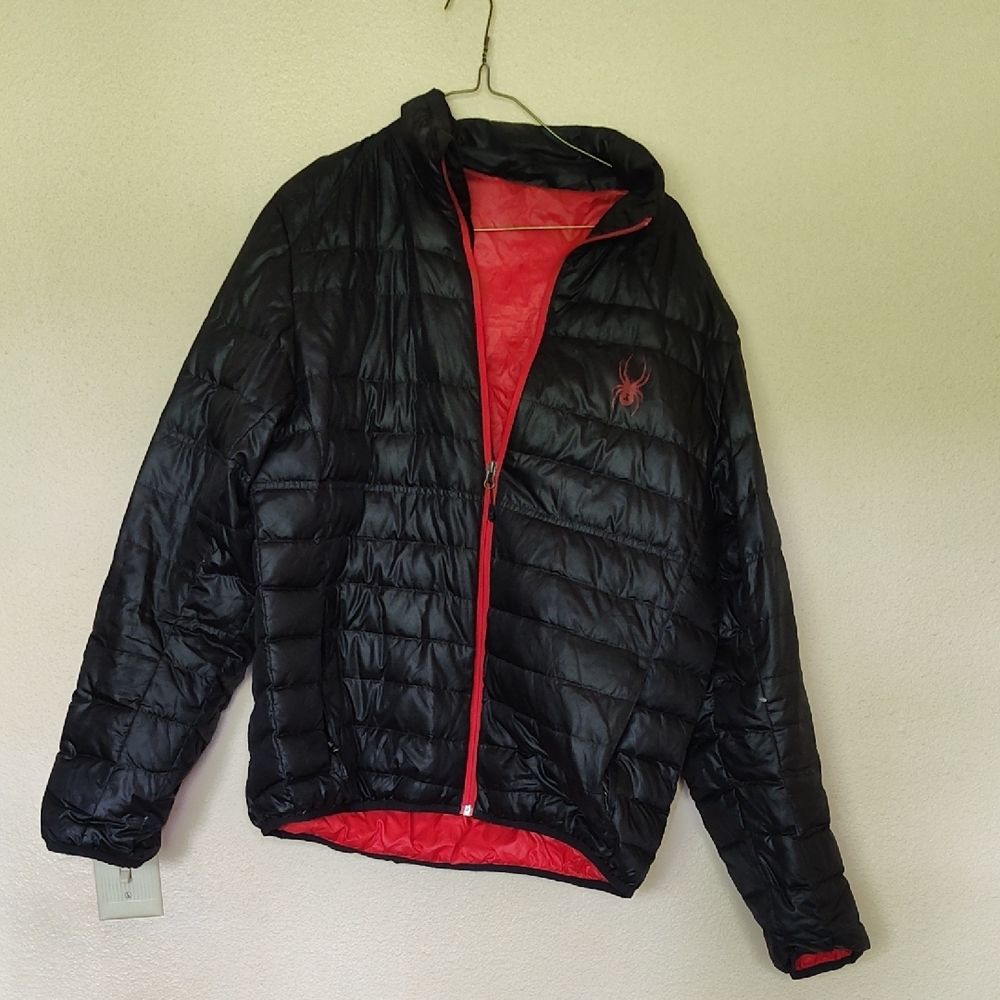 Black and Red Puffer Jacket